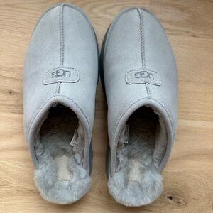 UGG Light Gray Sheepskin Slippers